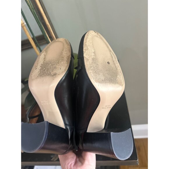 Stuart Weitzman Veruka Leather Lace-Up Booties Black Womens Size 6 - Picture 13 of 14